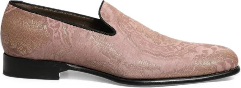 Dolce & Gabbana brocade slip-on loafers Roze