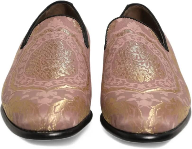 Dolce & Gabbana brocade slip-on loafers Roze - Foto 2