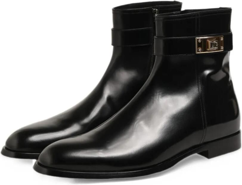 Dolce & Gabbana buckle-strap ankle boots Zwart - Foto 5