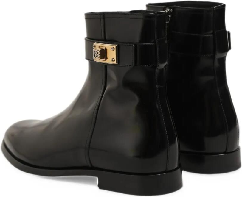 Dolce & Gabbana buckle-strap ankle boots Zwart - Foto 2