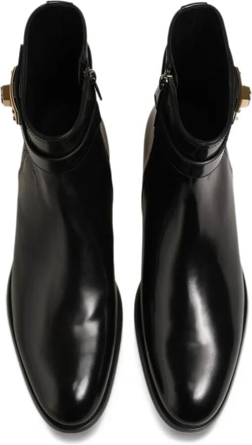 Dolce & Gabbana buckle-strap ankle boots Zwart - Foto 4