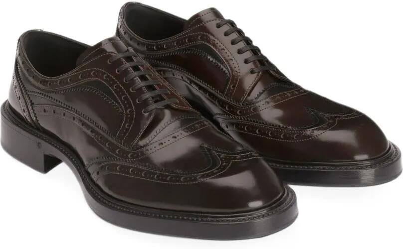 Dolce & Gabbana calfskin Derby shoes Bruin - Foto 3