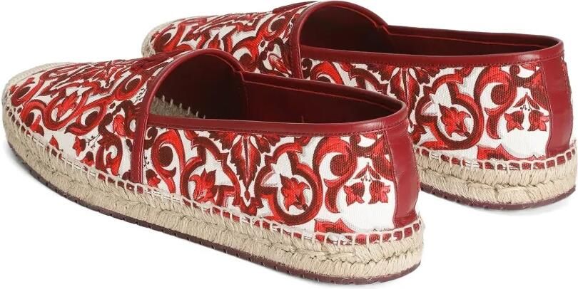 Dolce & Gabbana Canvas espadrilles met Majolica-print Rood - Foto 4