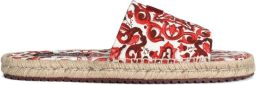 Dolce & Gabbana Canvas espadrilles met Majolica-print Wit