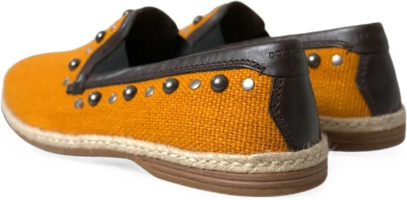 Dolce & Gabbana Canvas loafers met studs Oranje - Foto 4