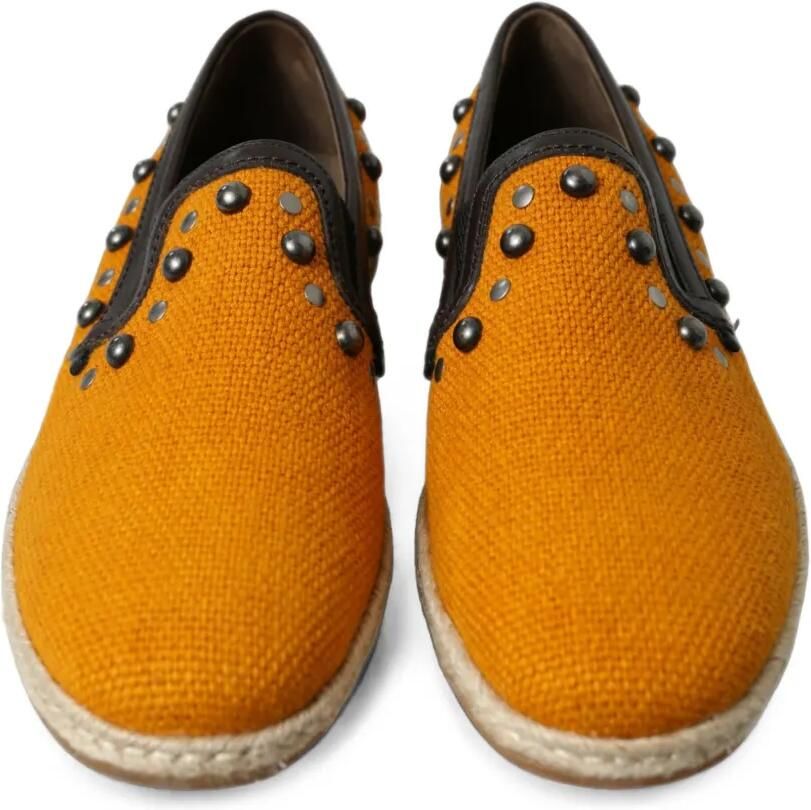 Dolce & Gabbana Canvas loafers met studs Oranje - Foto 2