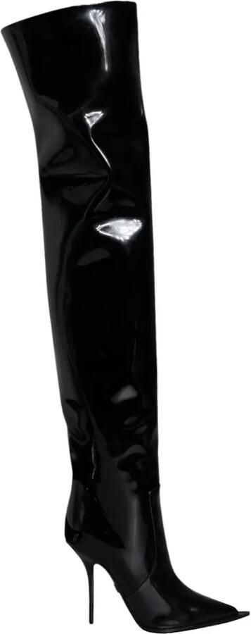 Dolce & Gabbana Cardinale lakleren laarzen Zwart
