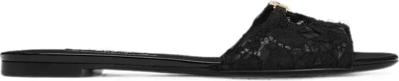 Dolce & Gabbana Ciabatta platte slippers Zwart