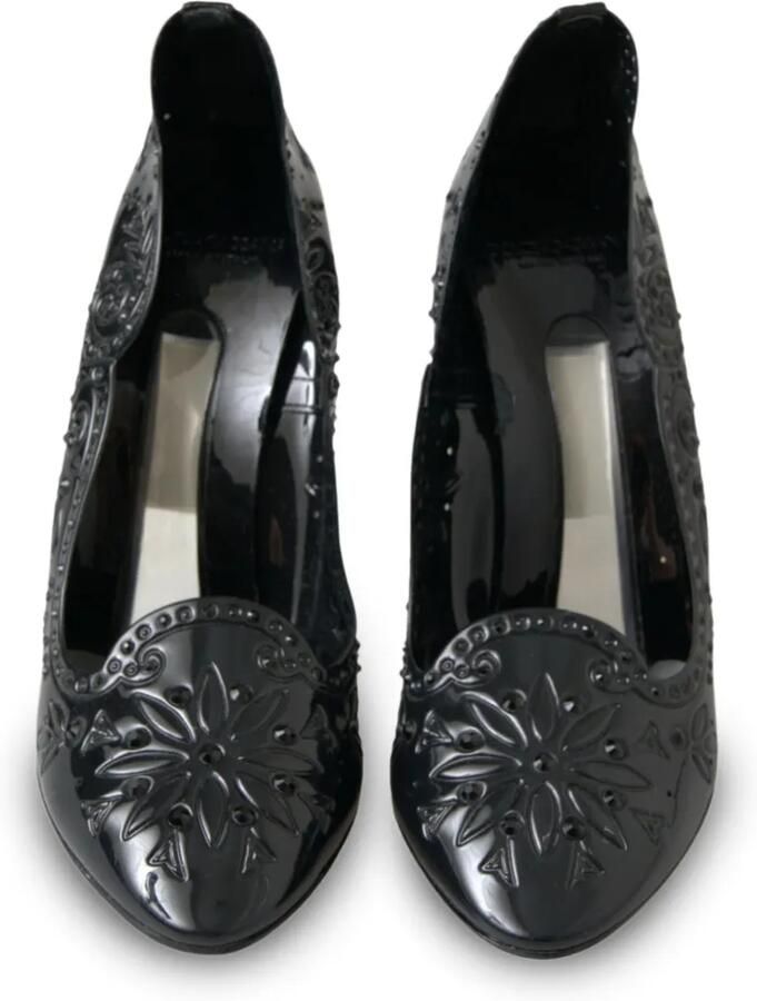 Dolce & Gabbana Cinderella pumps met bloemenprint en hak Zwart - Foto 2