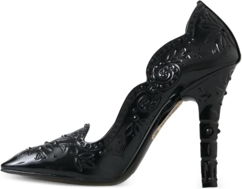 Dolce & Gabbana Cinderella pumps met bloemenprint en hak Zwart - Foto 3