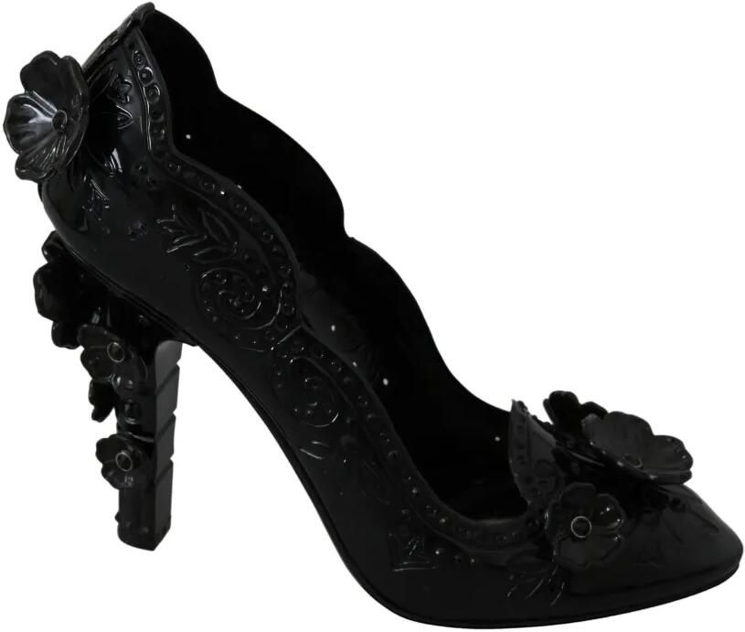 Dolce & Gabbana Cinderella pumps verfraaid met bloemen Zwart