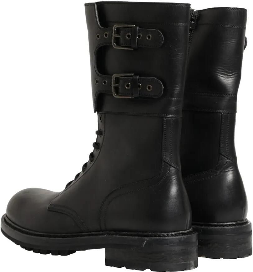 Dolce & Gabbana Combat boots met gesp Zwart - Foto 4