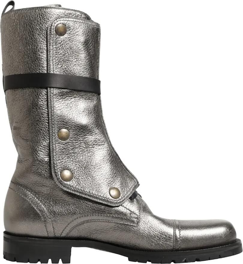 Dolce & Gabbana Combat boots met gespsluiting Grijs