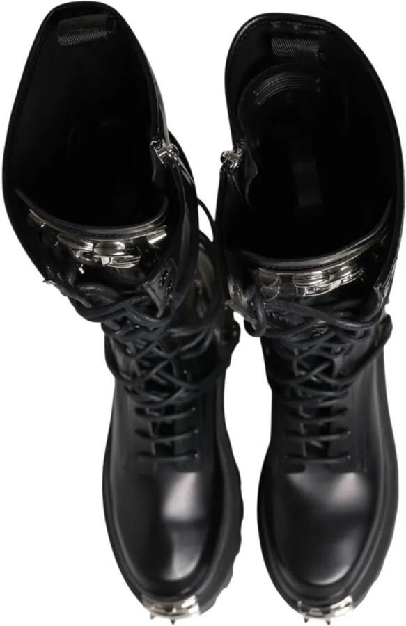 Dolce & Gabbana Combat boots met logoplakkaat en studs Zwart - Foto 5