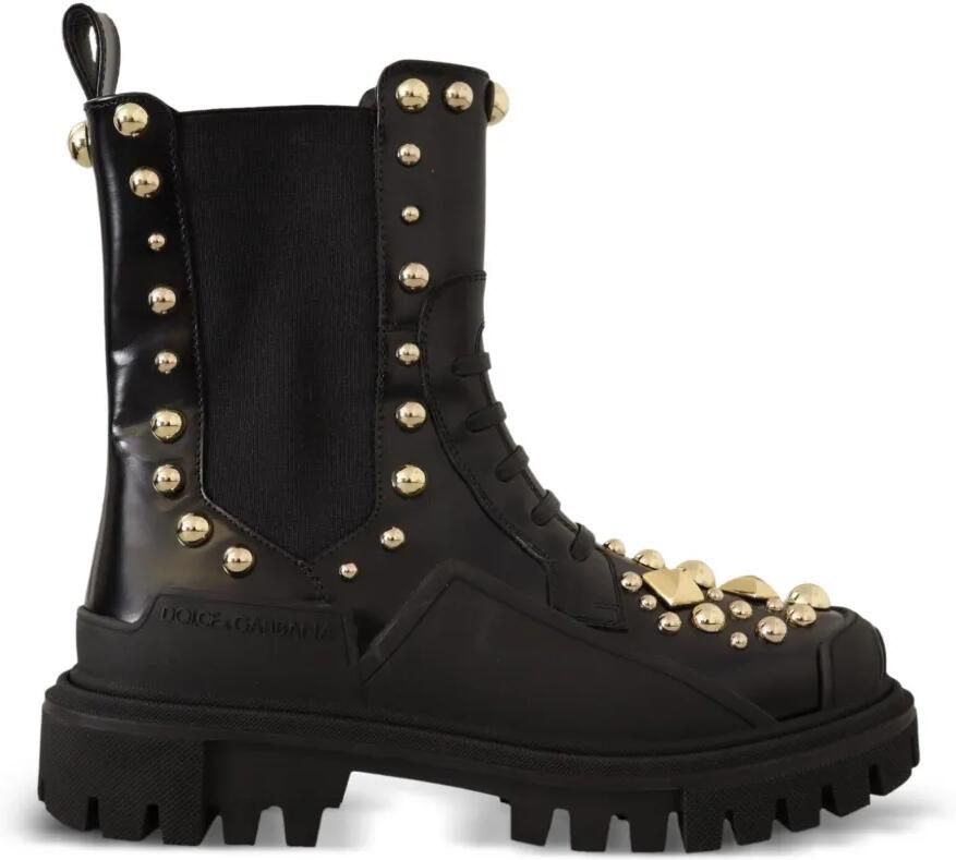 Dolce & Gabbana Combat laarzen met studs Zwart