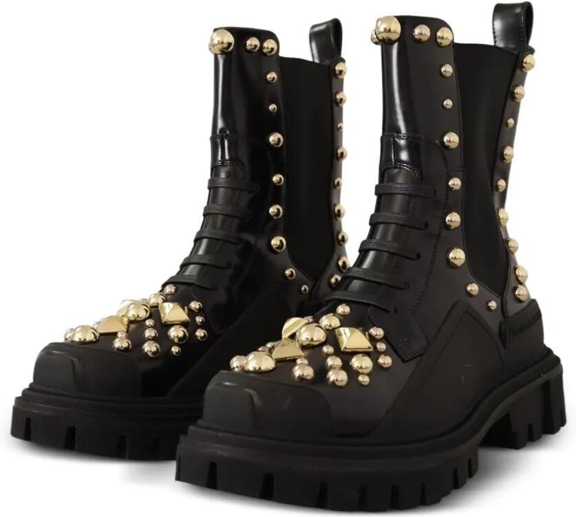 Dolce & Gabbana Combat laarzen met studs Zwart - Foto 4