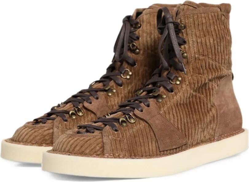 Dolce & Gabbana corduroy panelled boots Bruin - Foto 4