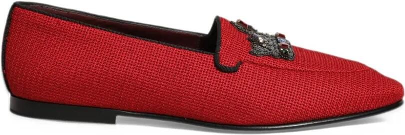 Dolce & Gabbana crown-embellished loafers Rood
