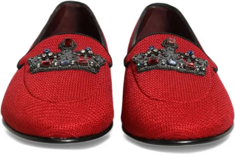Dolce & Gabbana crown-embellished loafers Rood - Foto 3