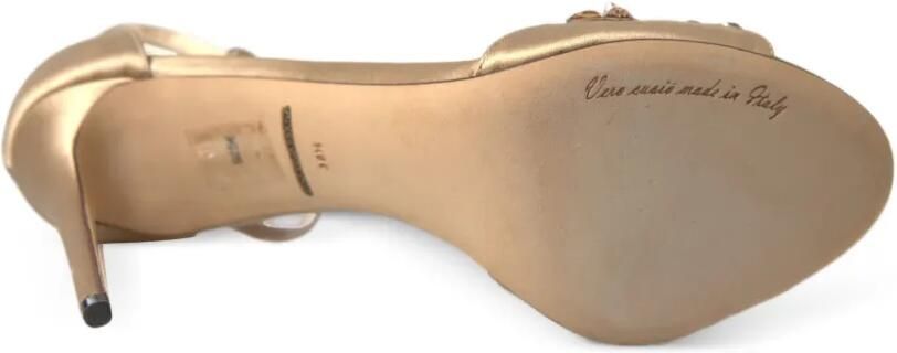Dolce & Gabbana Sandalen verfraaid met kristallen Goud - Foto 4