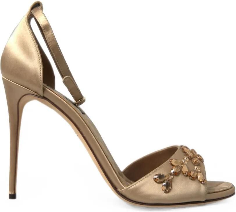 Dolce & Gabbana Sandalen verfraaid met kristallen Goud - Foto 3