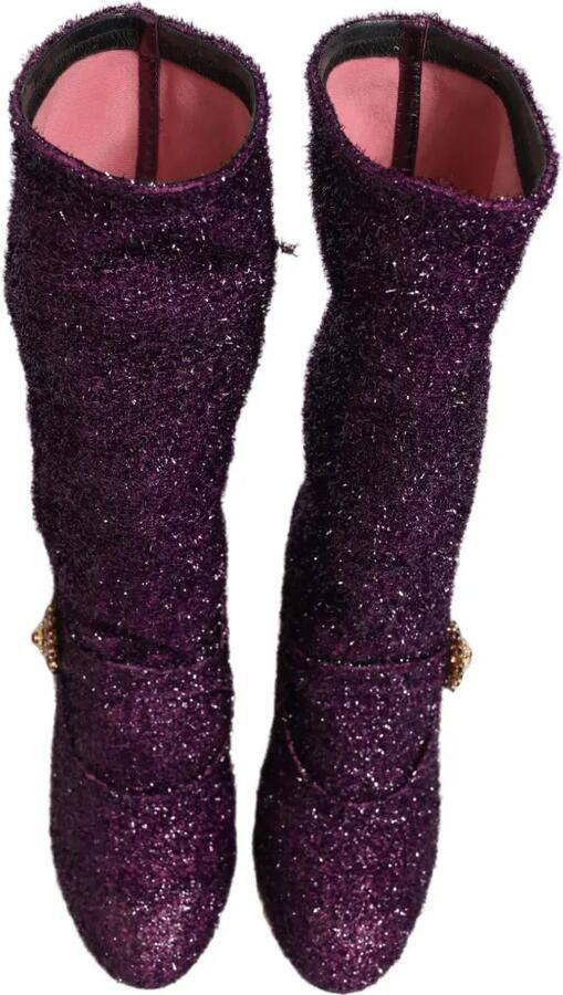 Dolce & Gabbana crystal-embellished boots Paars - Foto 2