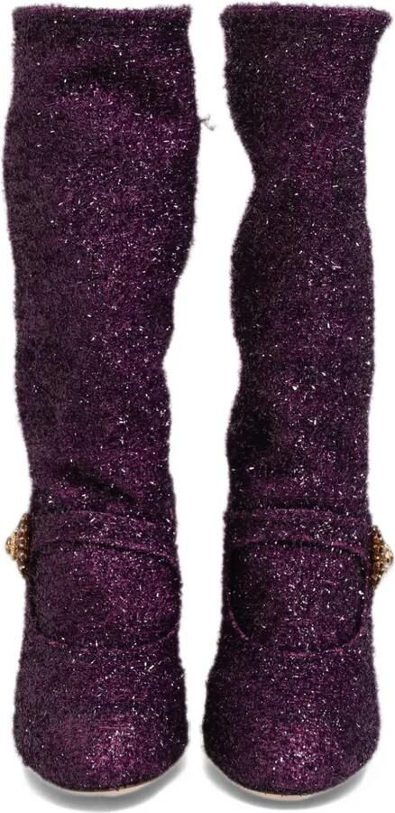 Dolce & Gabbana crystal-embellished boots Paars - Foto 4