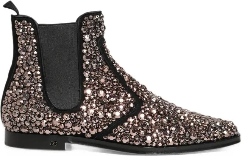 Dolce & Gabbana crystal-embellished Chelsea ankle boots Zilver