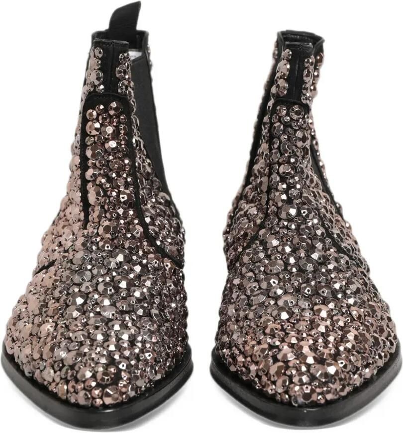 Dolce & Gabbana crystal-embellished Chelsea ankle boots Zilver - Foto 3