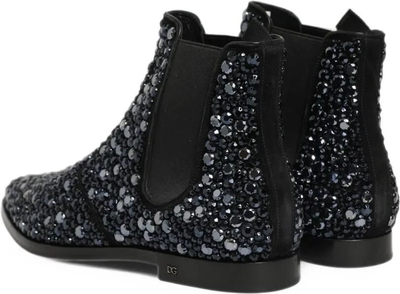 Dolce & Gabbana crystal-embellished Chelsea boots Zwart - Foto 3