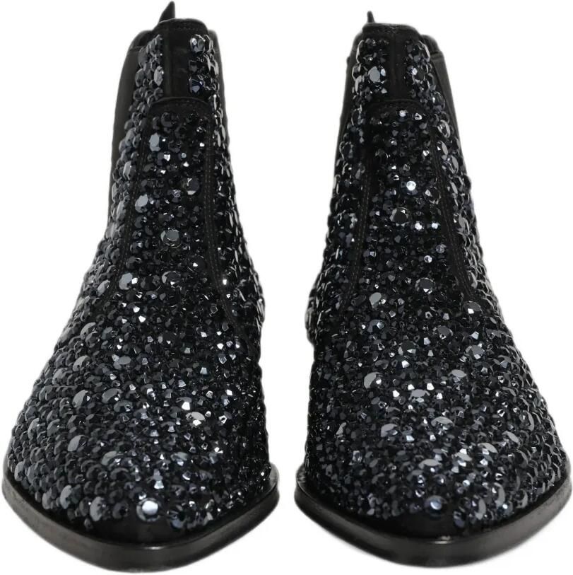 Dolce & Gabbana crystal-embellished Chelsea boots Zwart - Foto 2