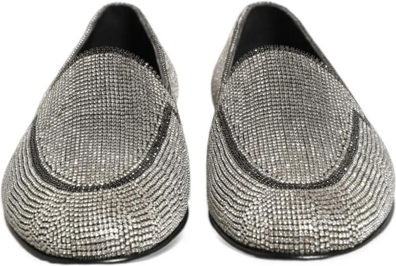 Dolce & Gabbana crystal-embellished loafers Zilver - Foto 3