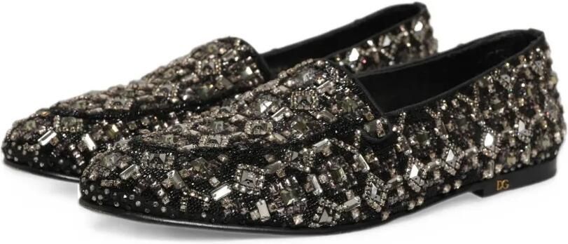 Dolce & Gabbana crystal-embellished loafers Zwart