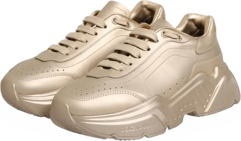 Dolce & Gabbana Daymaster leren sneakers Goud - Foto 4