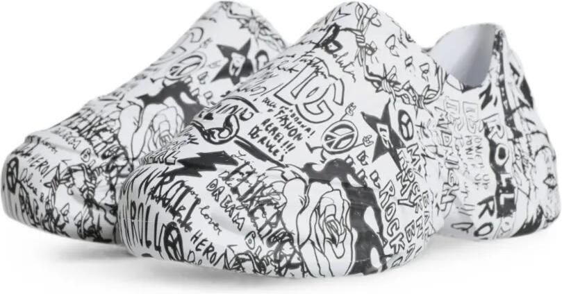 Dolce & Gabbana Daymaster sneakers met graffiti-print Wit - Foto 5