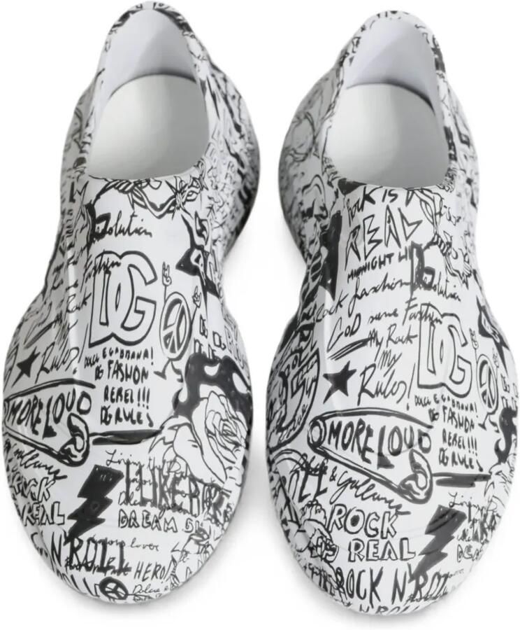 Dolce & Gabbana Daymaster sneakers met graffiti-print Wit - Foto 2