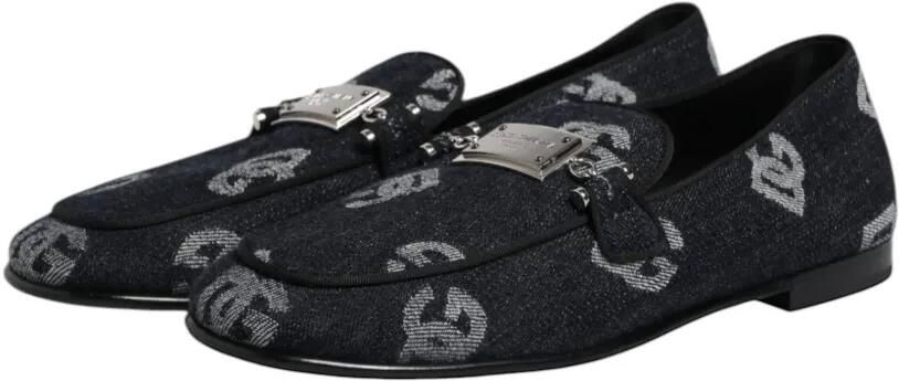 Dolce & Gabbana Denim loafers met gesp en logo-print Blauw - Foto 4