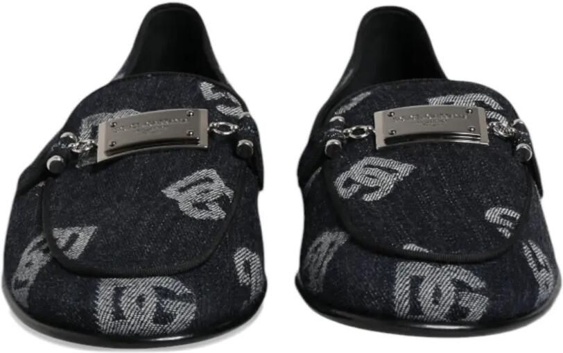 Dolce & Gabbana Denim loafers met gesp en logo-print Blauw - Foto 3