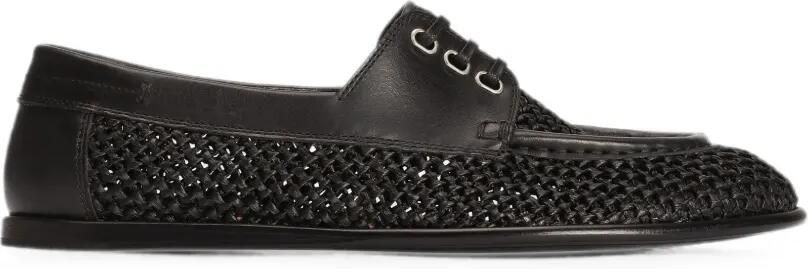 Dolce & Gabbana Derby raffia schoenen Zwart