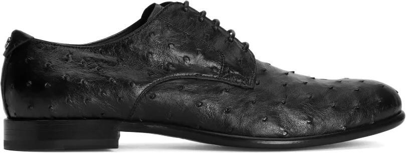 Dolce & Gabbana Derby schoenen van struisvogelleer Zwart