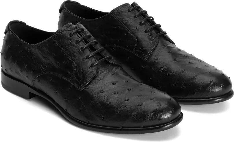 Dolce & Gabbana Derby schoenen van struisvogelleer Zwart - Foto 2