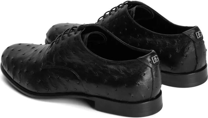 Dolce & Gabbana Derby schoenen van struisvogelleer Zwart - Foto 3