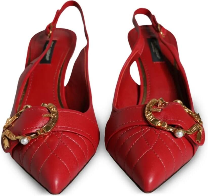 Dolce & Gabbana Devotion gewatteerde leren pumps Rood - Foto 2
