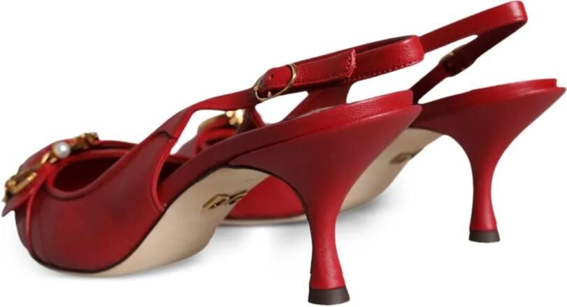 Dolce & Gabbana Devotion gewatteerde leren pumps Rood - Foto 4