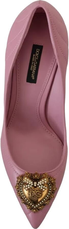 Dolce & Gabbana Devotion gewatteerde leren pumps Roze - Foto 4