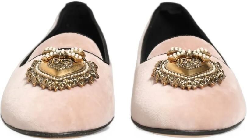 Dolce & Gabbana Devotion heart-plaque loafers Roze - Foto 2