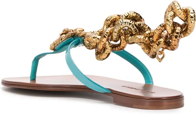 Dolce & Gabbana Devotion leren sandalen Blauw - Foto 2