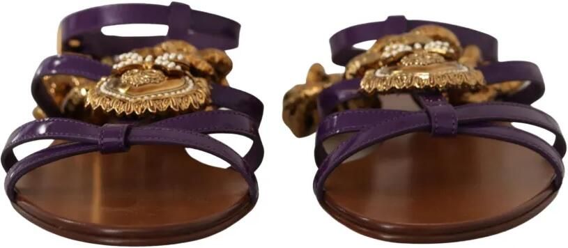 Dolce & Gabbana Devotion sandalen verfraaid met ketting Bruin - Foto 2