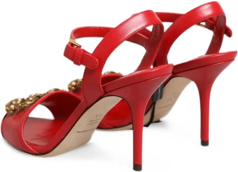 Dolce & Gabbana DG Amore sandalen verfraaid met parels Rood - Foto 5