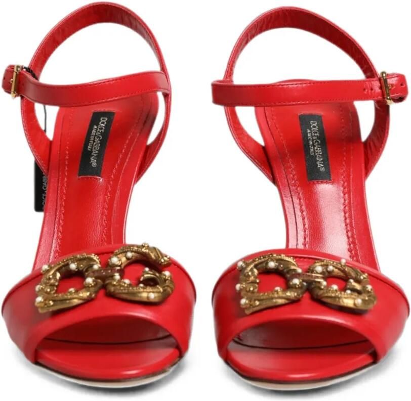 Dolce & Gabbana DG Amore sandalen verfraaid met parels Rood - Foto 2